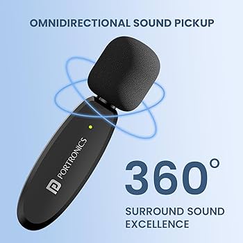 Portronics DASH 7 Wireless Microphone With Type C Receiver