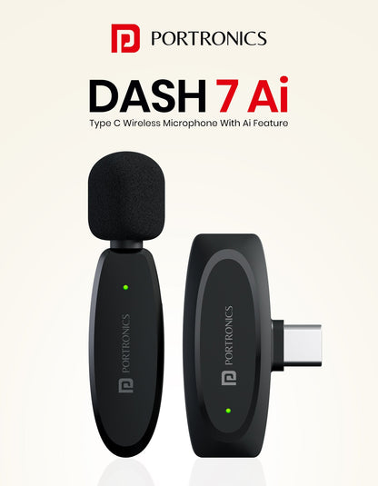 Portronics Dash 7 Ai Type C Wireless Microphone With Ai Features