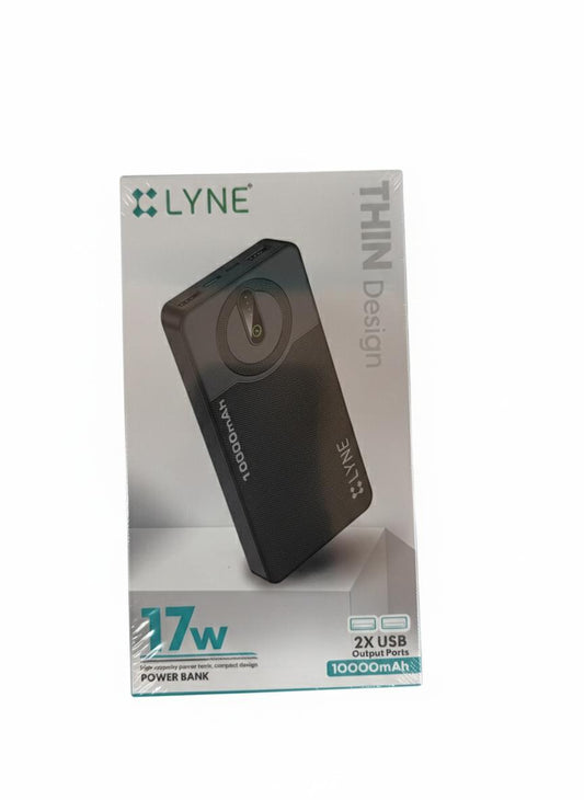 10000 mAh Fast Charging Powerbank LYNE Premium 17W Thin Design